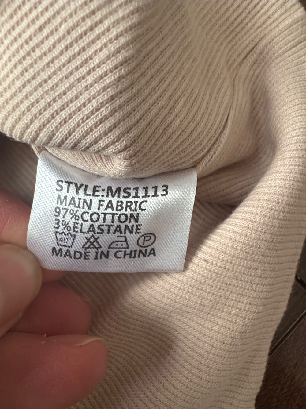 Women's Beige Cropped Ribbed Tank Top - Picture 4 of 5